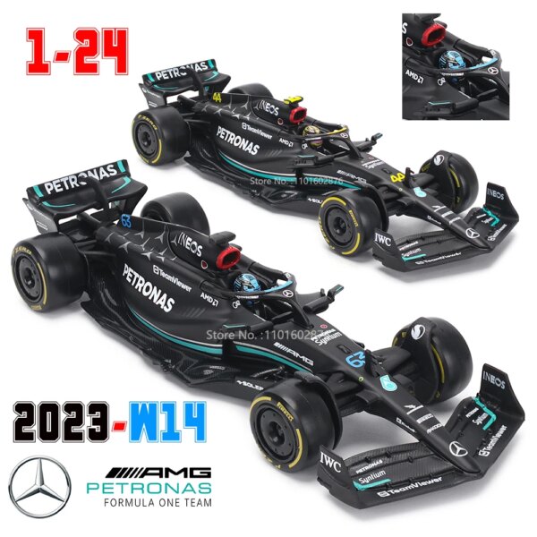 Bburago 1:24 Mercedes-AMG F1 Team W14 2023 #44 Hamilton #63 George Red Bull RB18 Alloy Car Model Formula One Die Casting Model