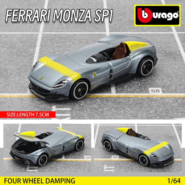 Bburago Ferrari SF90 SP1, Lamborghini Porsche BMW Benz Mustang Scale Car Model Replica Collection, Kids Xmas Gift Toys for Boys