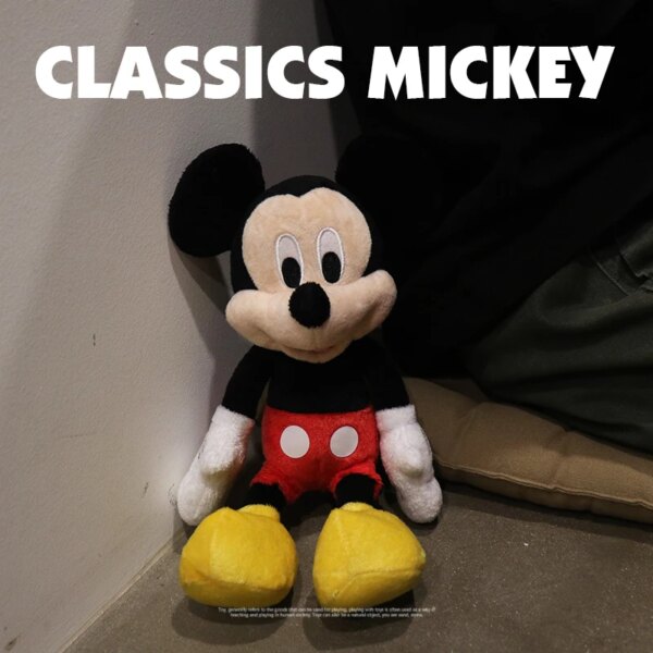 25cm Disney Cute Mickey Mouse Plush Toy Lovely Stuffed Cartoon Anime Plushies Appease Sleeping Doll Xmas Gifts