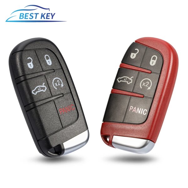 BEST KEY  4+1 5 Buttons Remote Car Key Shell Case Keyless Smart Case For Dodge Dart Charger Challenger For Chrysler 300 For Jeep