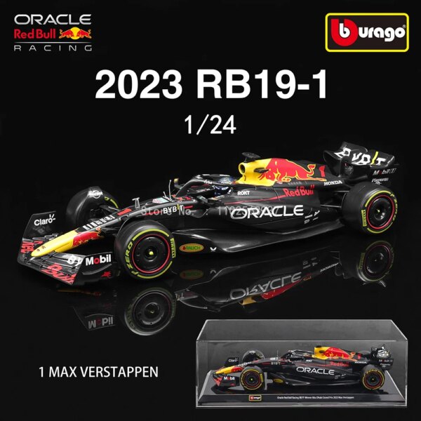 Bburago 1:24 F1 2023 Ferrari SF23 Red Bull RB18 RB19 Mercedes Benz W14 Formula 1 Simulation Alloy Car Model Crafts Decoration