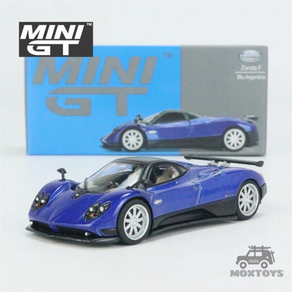 MINI GT 1:64 Pagani Zonda F Blue Argentina LHD Diecast Model Car