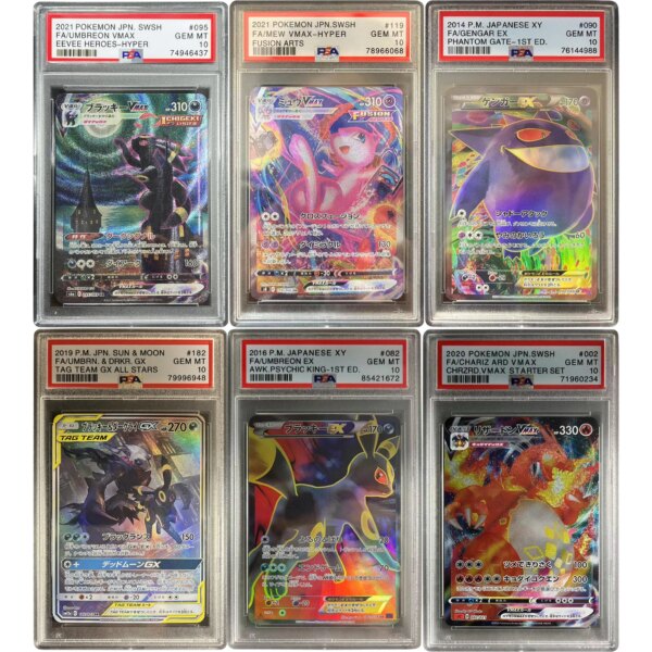 Pokemon PSA Charizard Pikachu Gengar Umbreon Collection Card Diy PTCG Copy Version Rating Card Anime Game Card Gift Toys