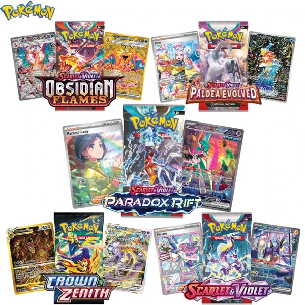 Pokemon Trading Card is Scarlet & Violet#Obsidian Flames#Paldea Evolved#Crown Zenith#Paradox Rift Game Expansion Collect Cards