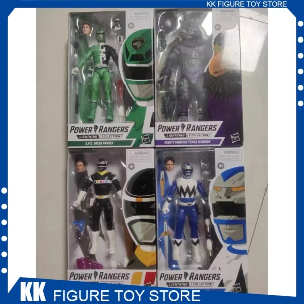 Power Rangers Lightning Anime Figure Collection In Space Black S.P.D. Green Lost Galaxy Blue Ranger Collection Model Toys Gifts