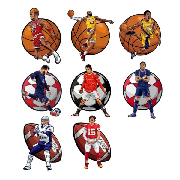 Sports Stars Puzzle Basketball Football Star 3D Wooden Jigsaw Kids Adult Educational Fabulous Gift with Exquisite DIY Puzzle