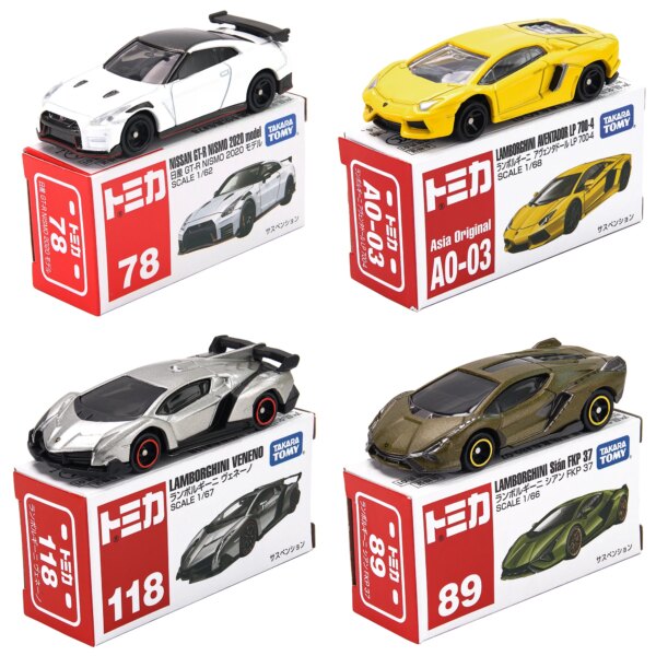 Takara Tomy LAMBORGHINI SIAN FKP 37 VENENO NISSAN GT-R CHEVROLET Car Model Replica Collection, Kids Xmas Gift Toys for Boy