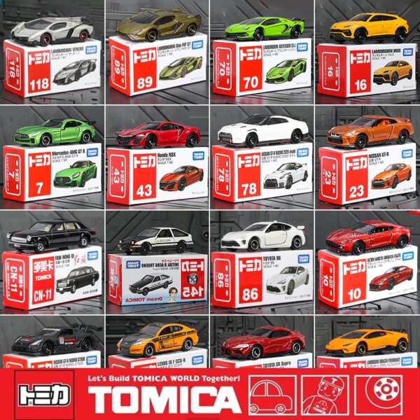 Takara Tomy Tomica 1/64 Mini Diecast Alloy Model Car Toys Metal Sports Vehicles Various Styles Gifts for Children Toys for Boys